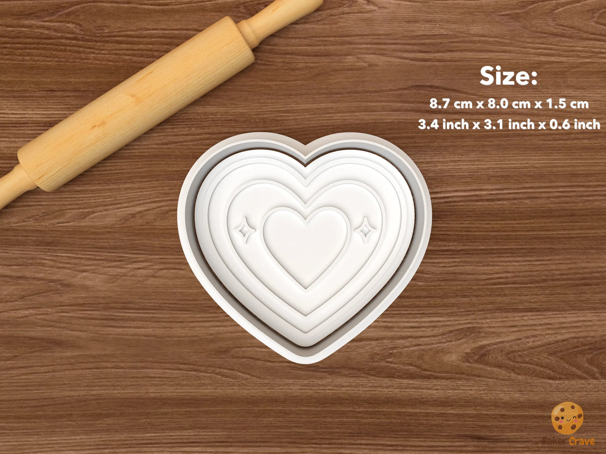 Promposal Cookie Cutter Set - single heart plaque