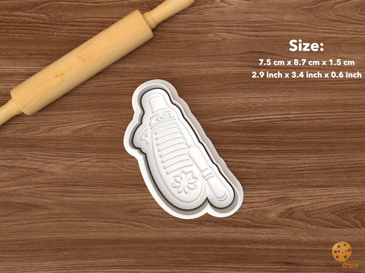 Puerto Rican Parranda Christmas Cookie Cutter Set STL File - single guiro with scraper