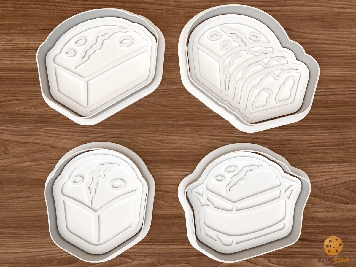 Pumpkin Bread Bakery Cookie Cutter Set