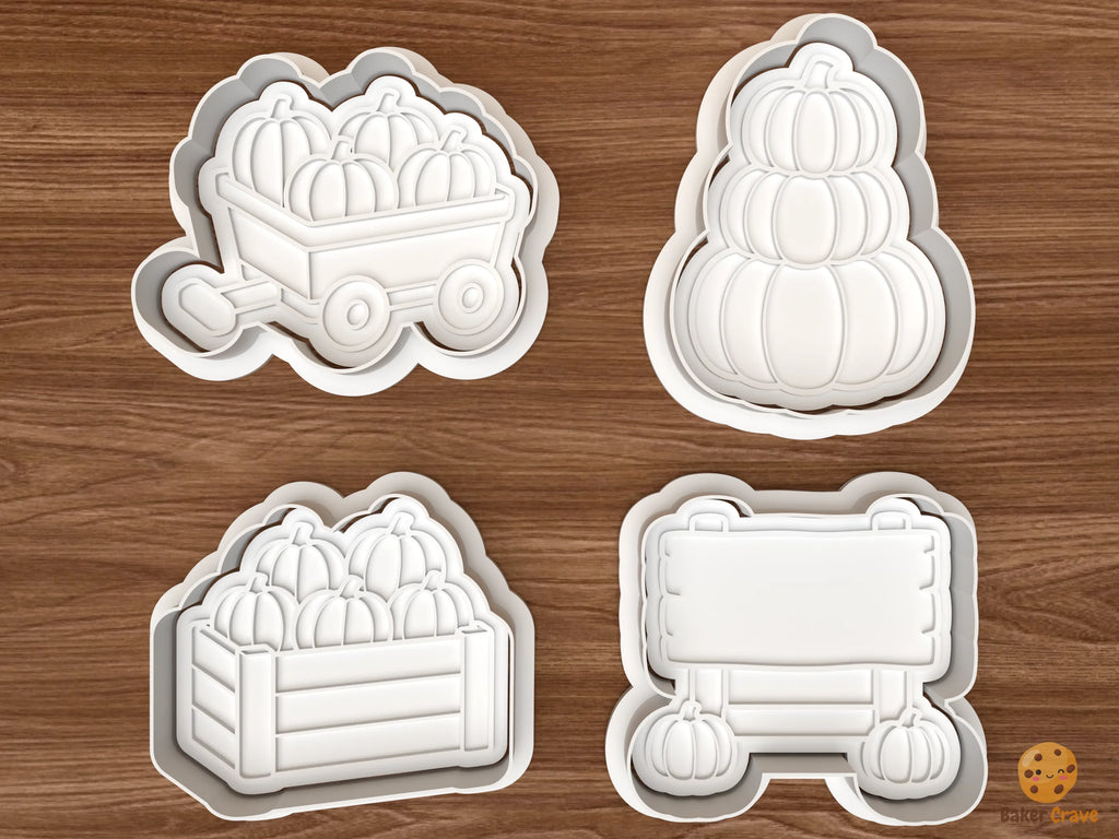 Pumpkin Patch Cookie Cutter Set STL File