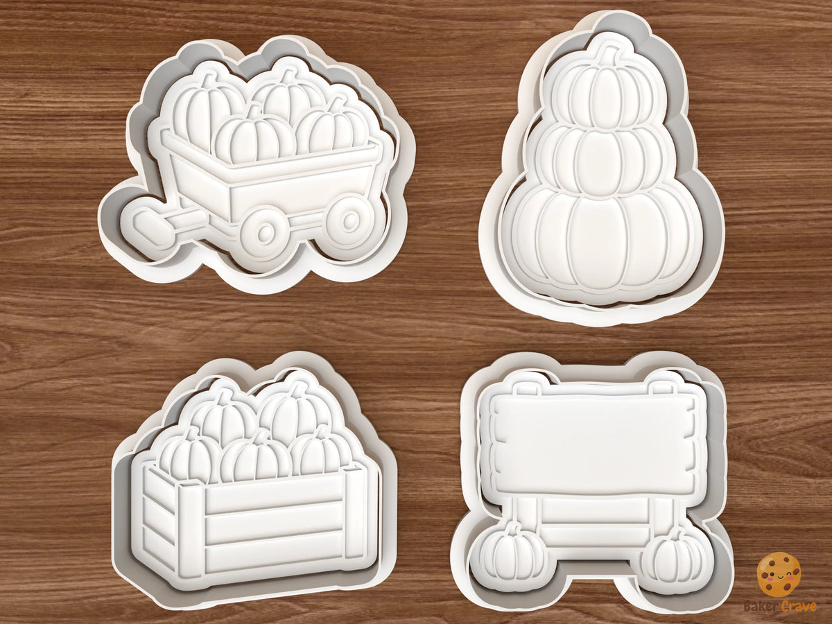 Pumpkin Patch Cookie Cutter Set STL File
