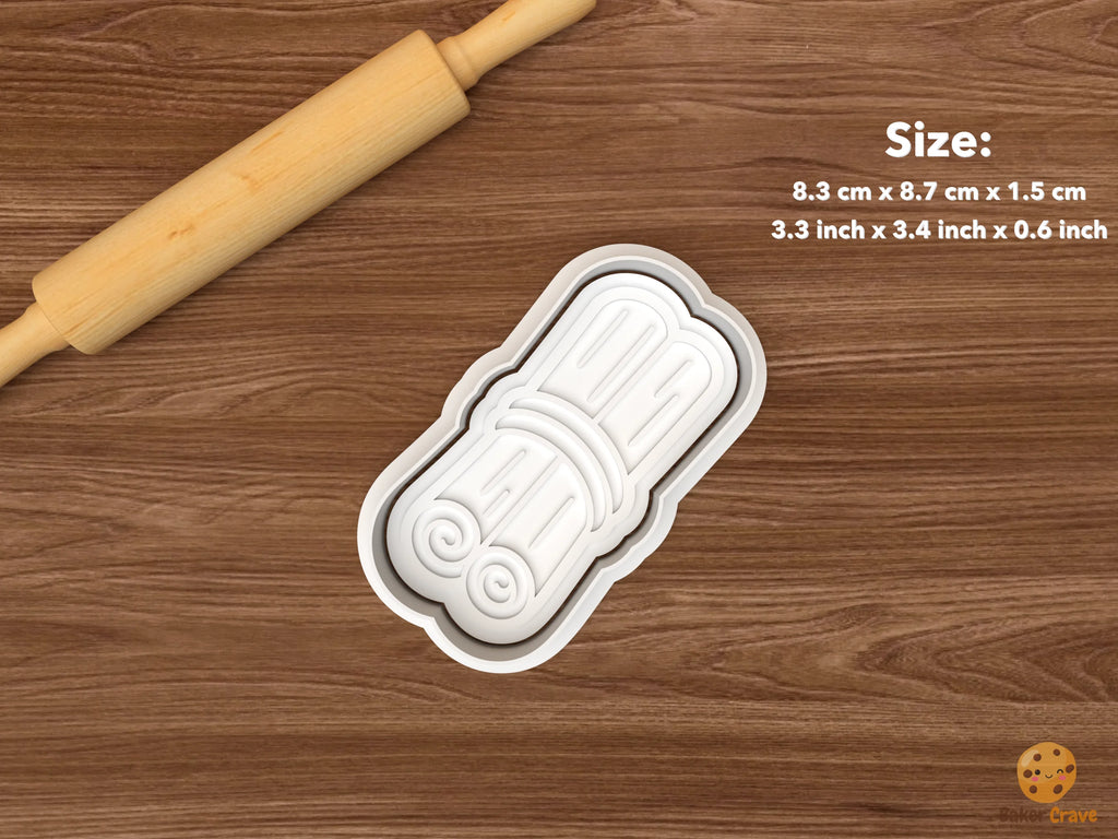 Pumpkin Spice Treats Cookie Cutter Set STL File - single cinnamon stick bundle
