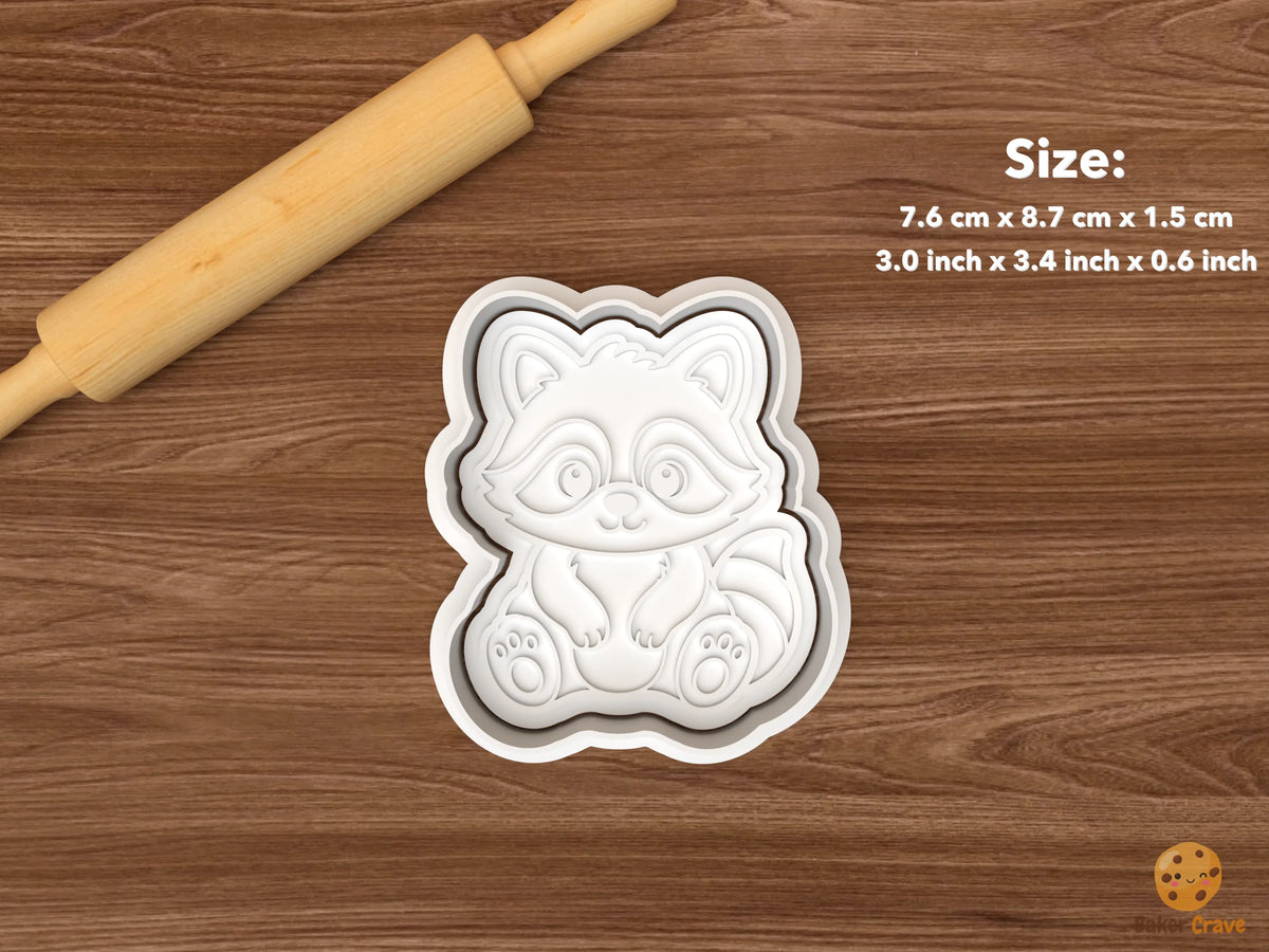 Raccoon Cookie Cutter Set - single sitting raccoon