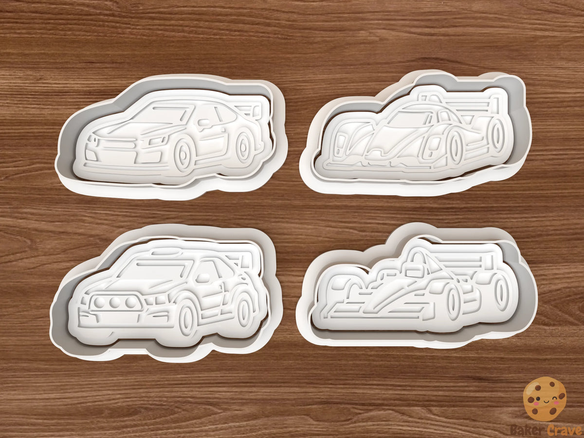 Racing Cars Cookie Cutter Set STL File - car2