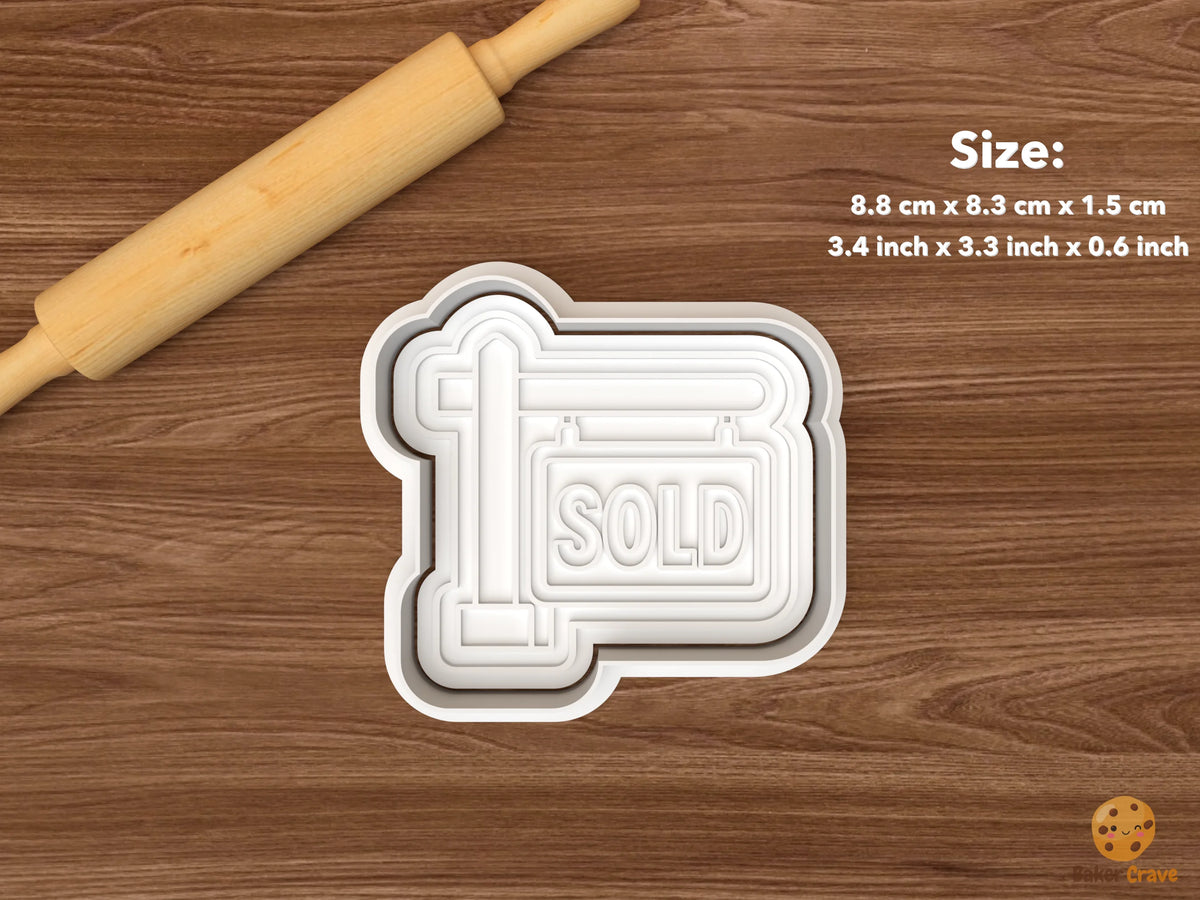 Real Estate Closing Cookie Cutter Set - single sold sign