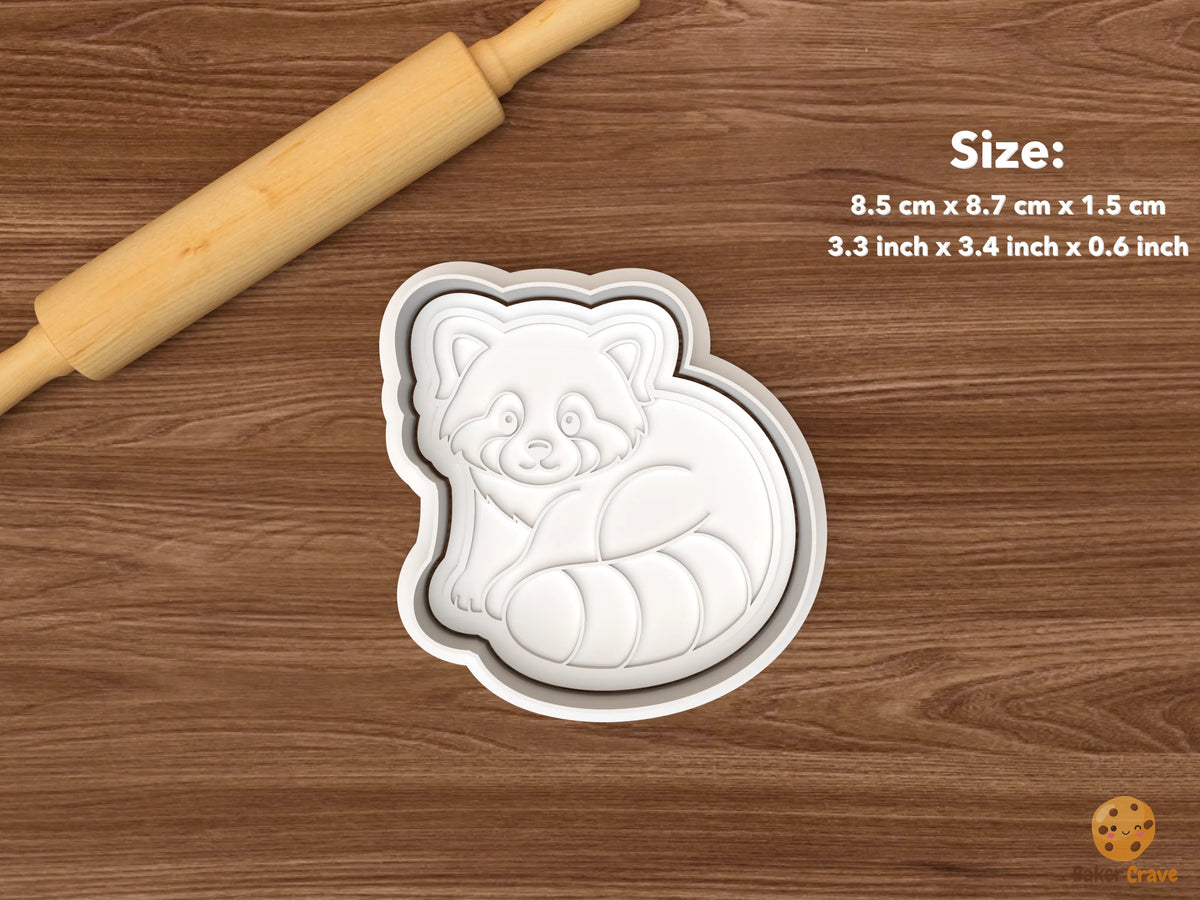 Red Panda Cookie Cutter Set - single curled tail red panda
