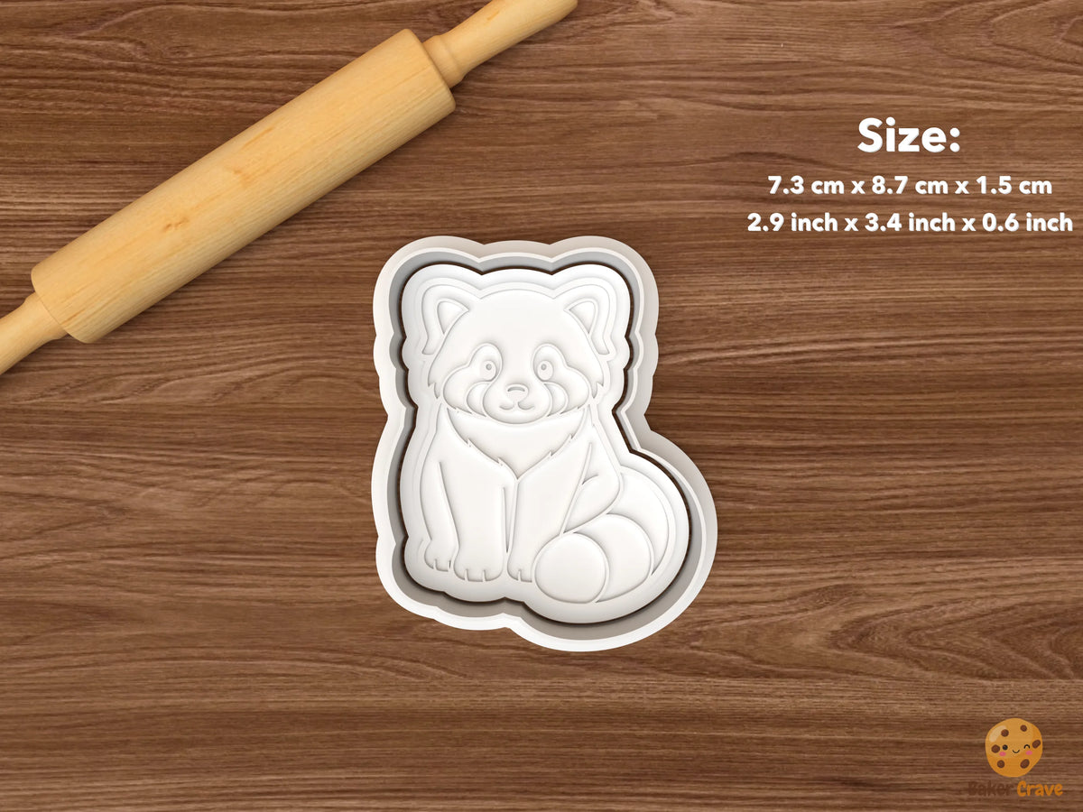 Red Panda Cookie Cutter Set - single sitting red panda