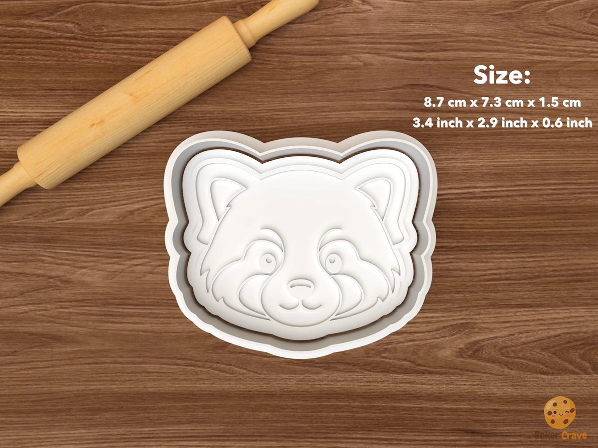 Red Panda Cookie Cutter Set - single red panda face