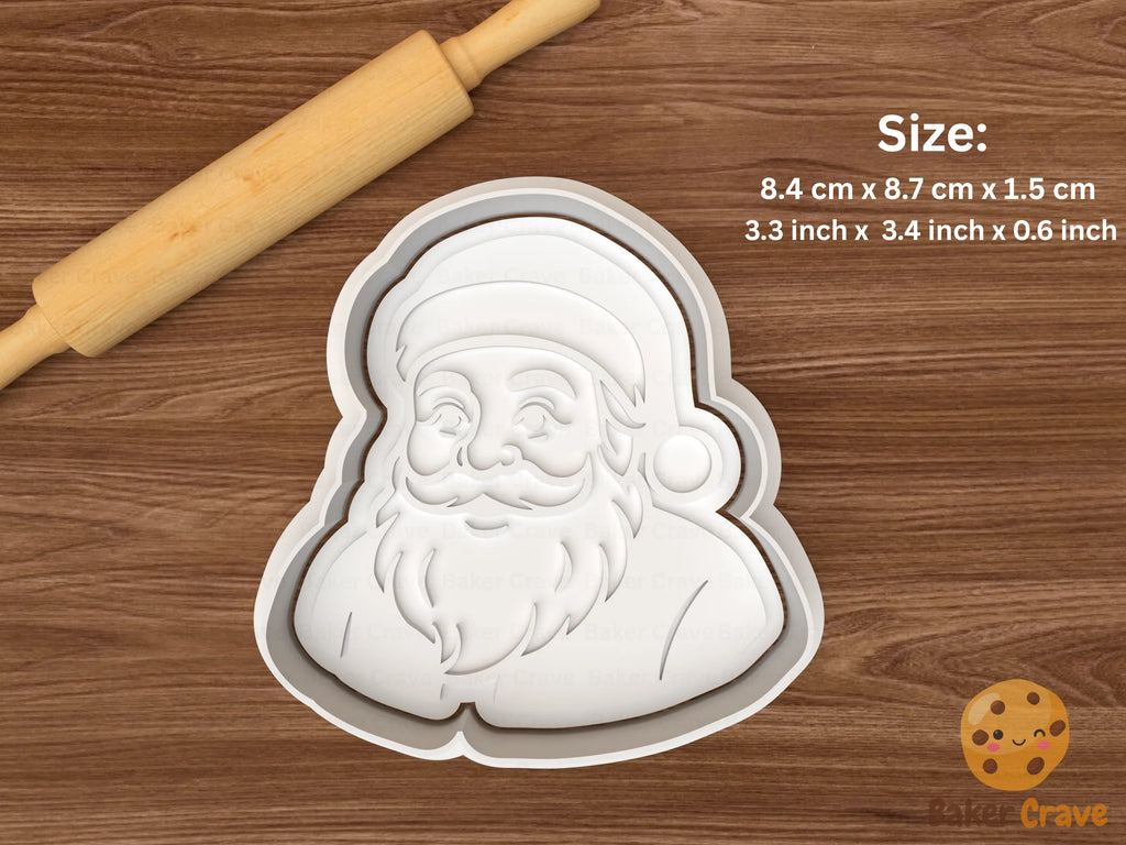 Reindeer and santa Cookie Cutter Set STL File - reindeersanta2fix