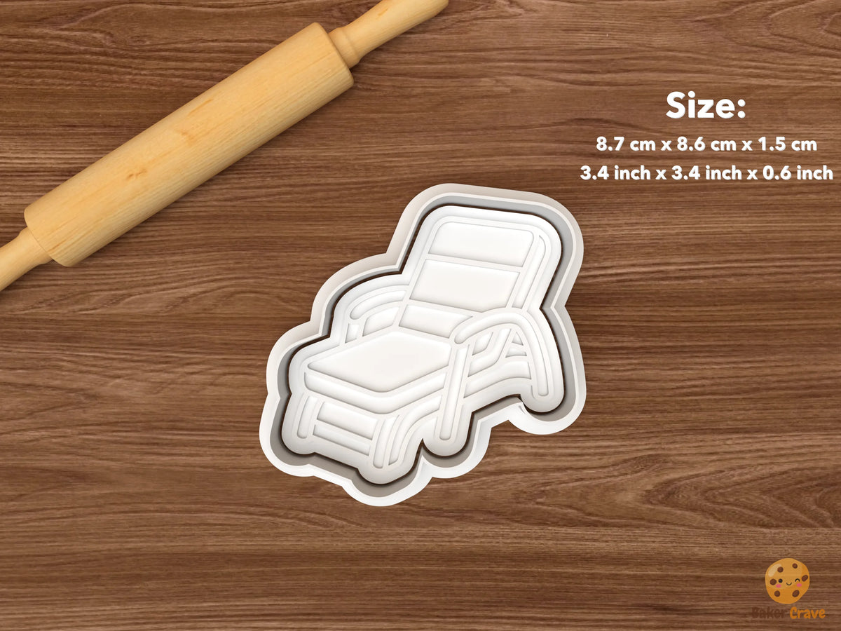 Retirement Party Cookie Cutter Set - single lounge chair
