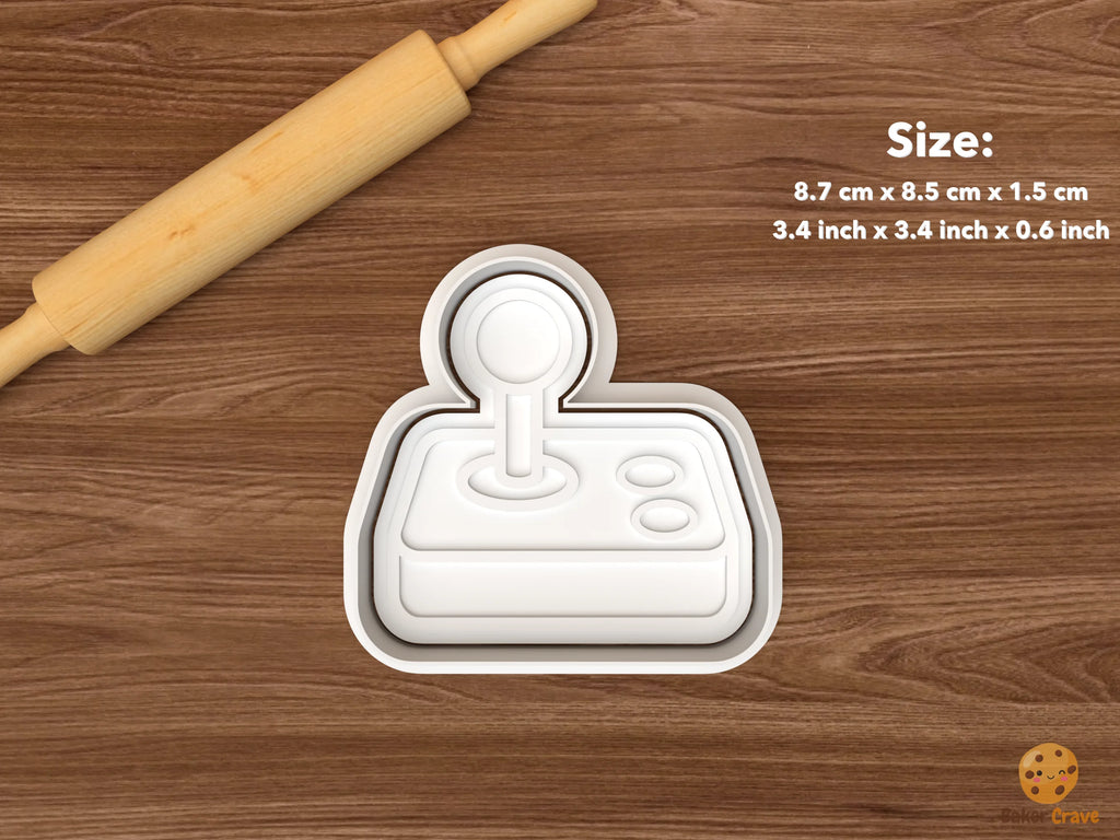 Retro Gaming Cookie Cutter Set STL File - single joystick