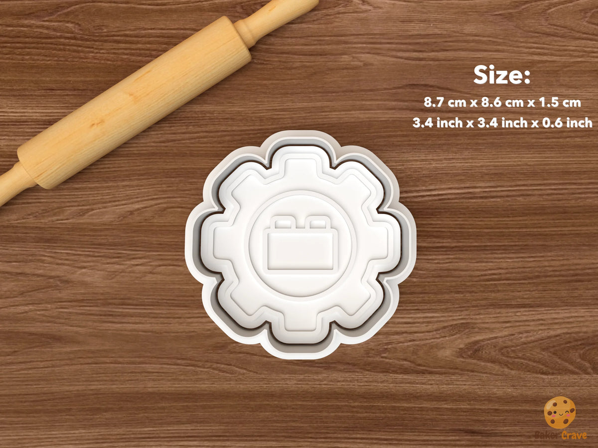 Robot & Space Cookie Cutter Set - single gear icon