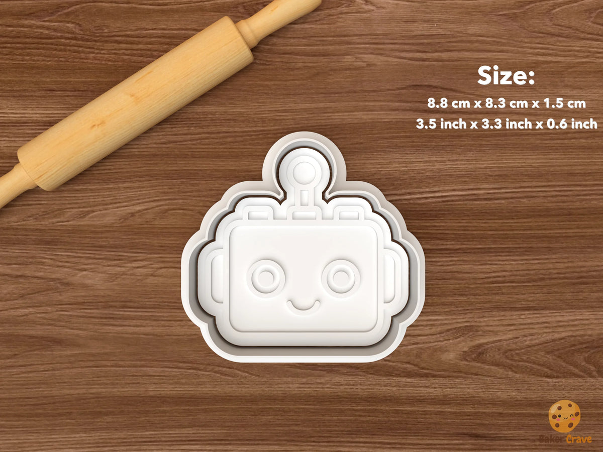 Robot & Space Cookie Cutter Set - single robot head