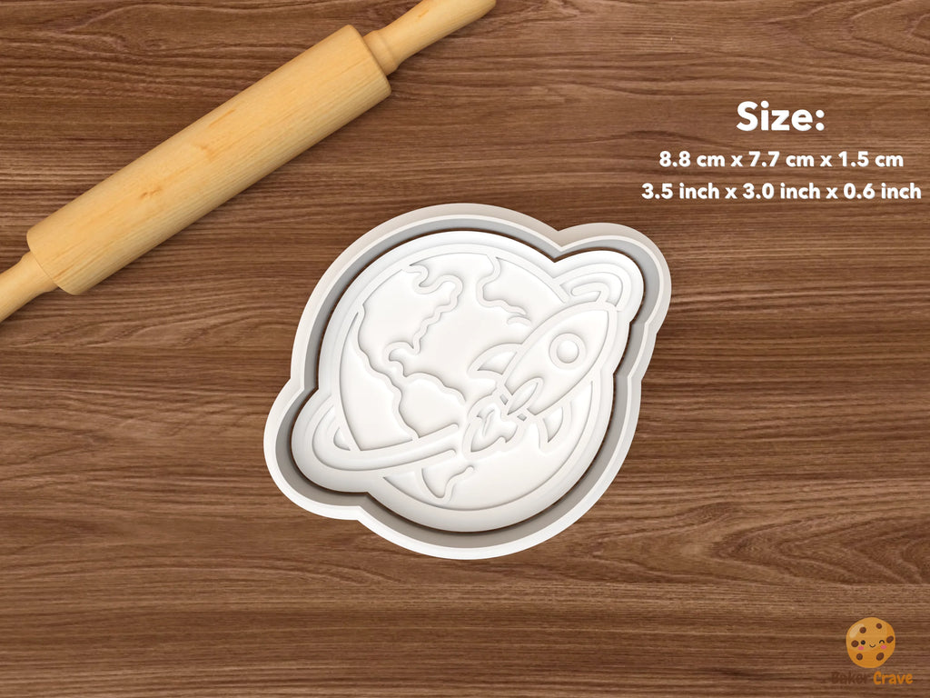 Rocket & Meteor Space Cookie Cutter Set STL File - single earth orbit rocket