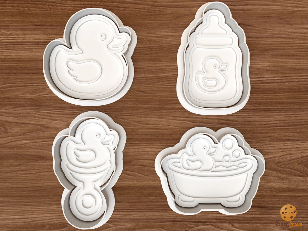 Rubber Duck Baby Shower Cookie Cutter Set STL File - 01 set main