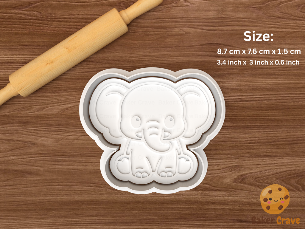 Baby Safari Animals Cookie Cutter Set STL File - safari10
