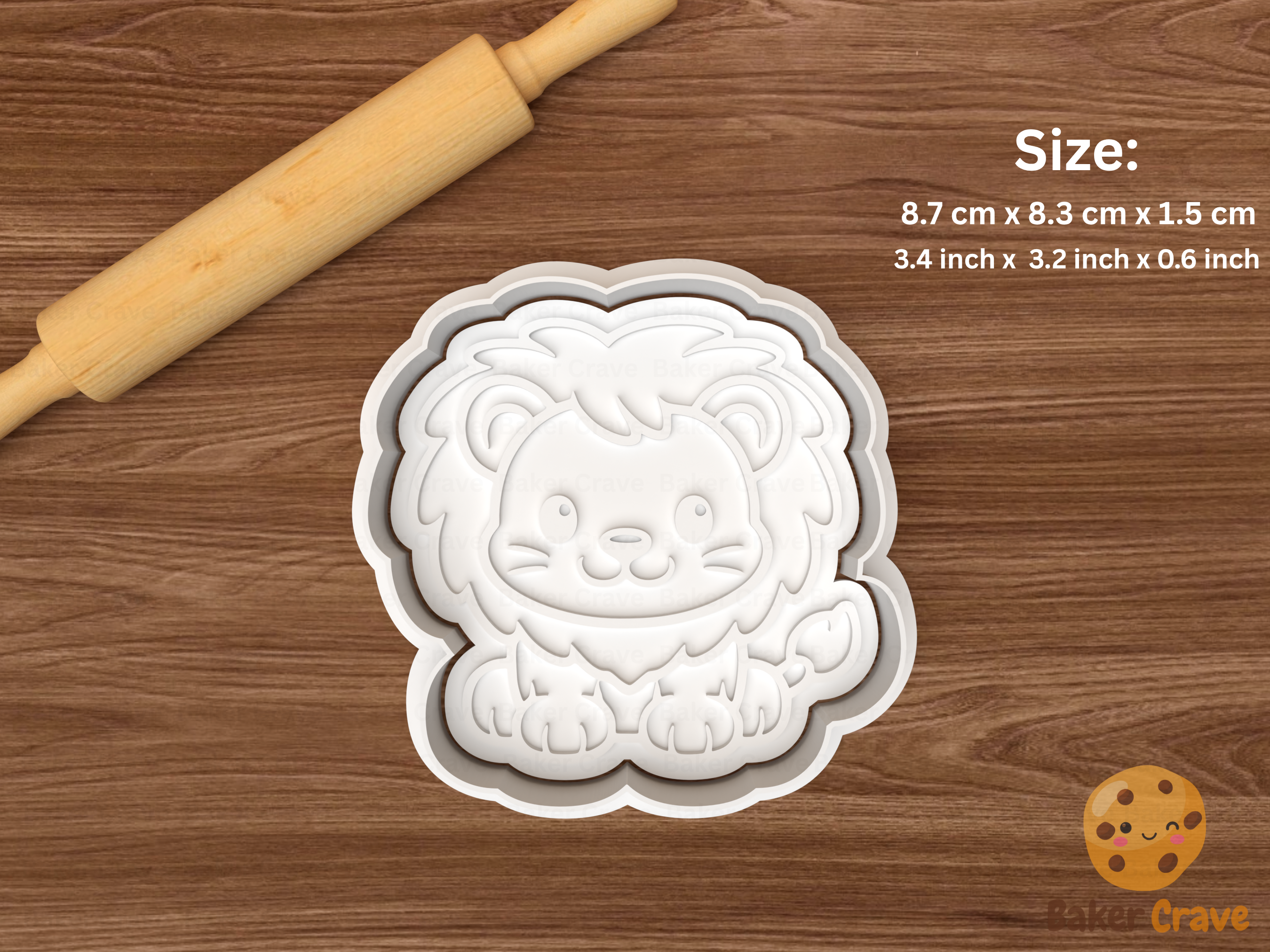 Baby Safari Animals Cookie Cutter Set STL File - safari12