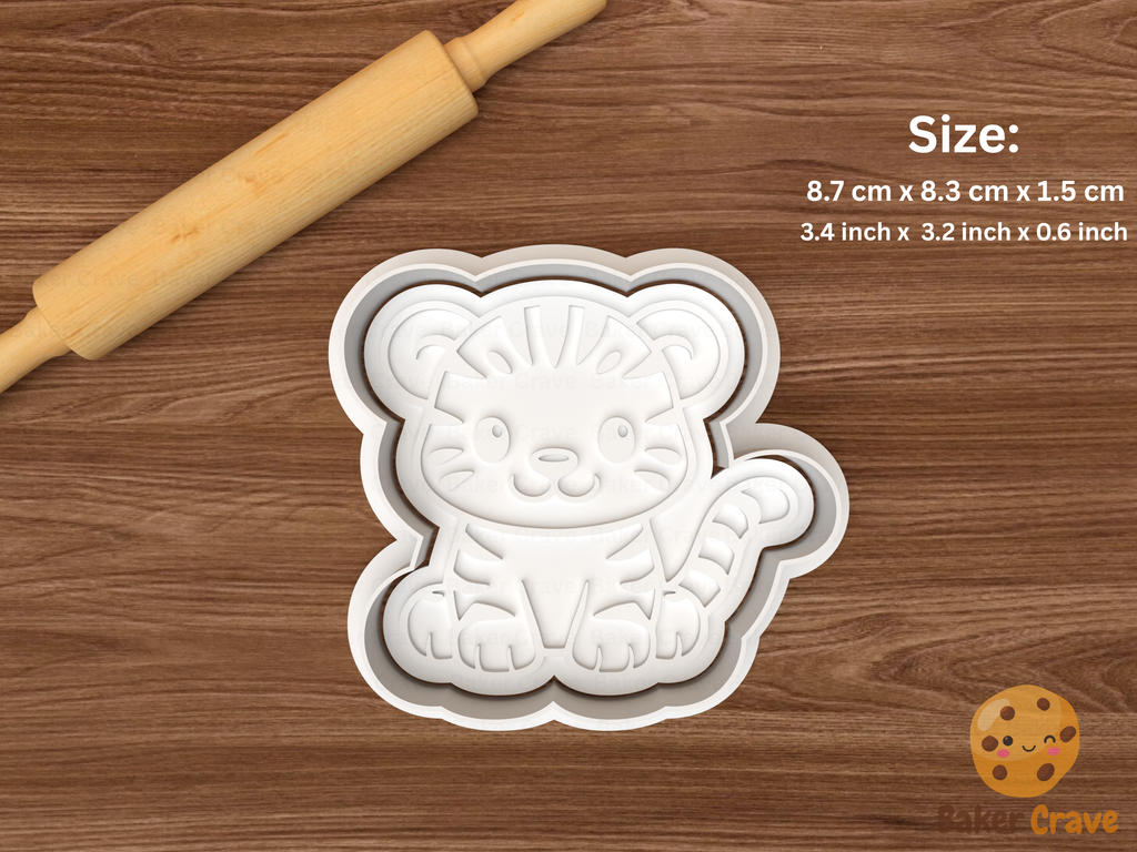 Baby Safari Animals Cookie Cutter Set STL File - safari13