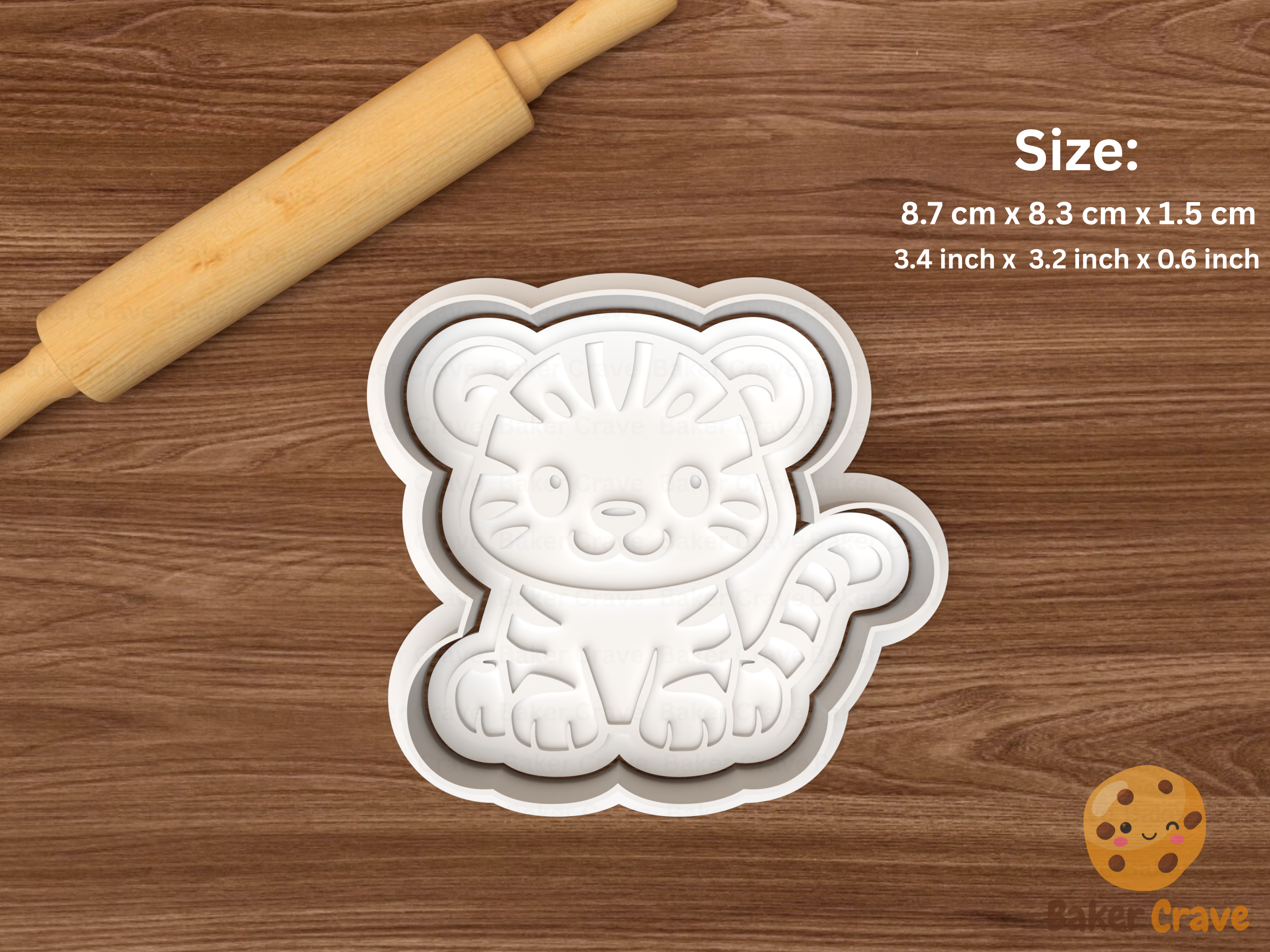 Baby Safari Animals Cookie Cutter Set STL File - safari13