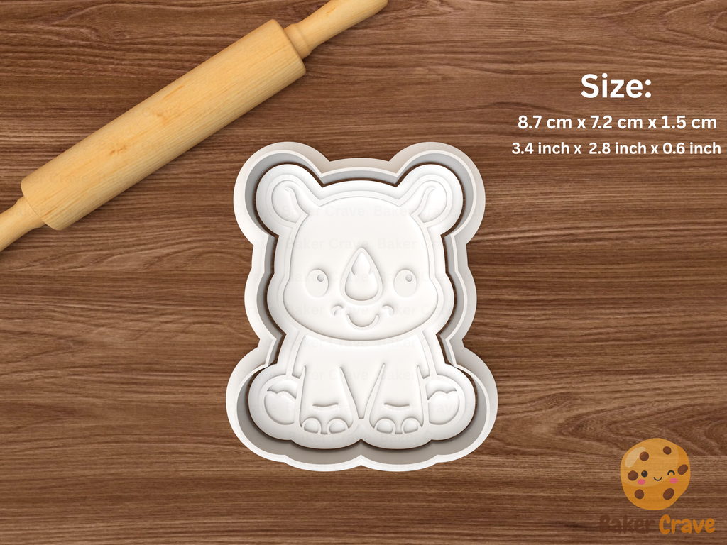 Baby Safari Animals Cookie Cutter Set STL File - safari17