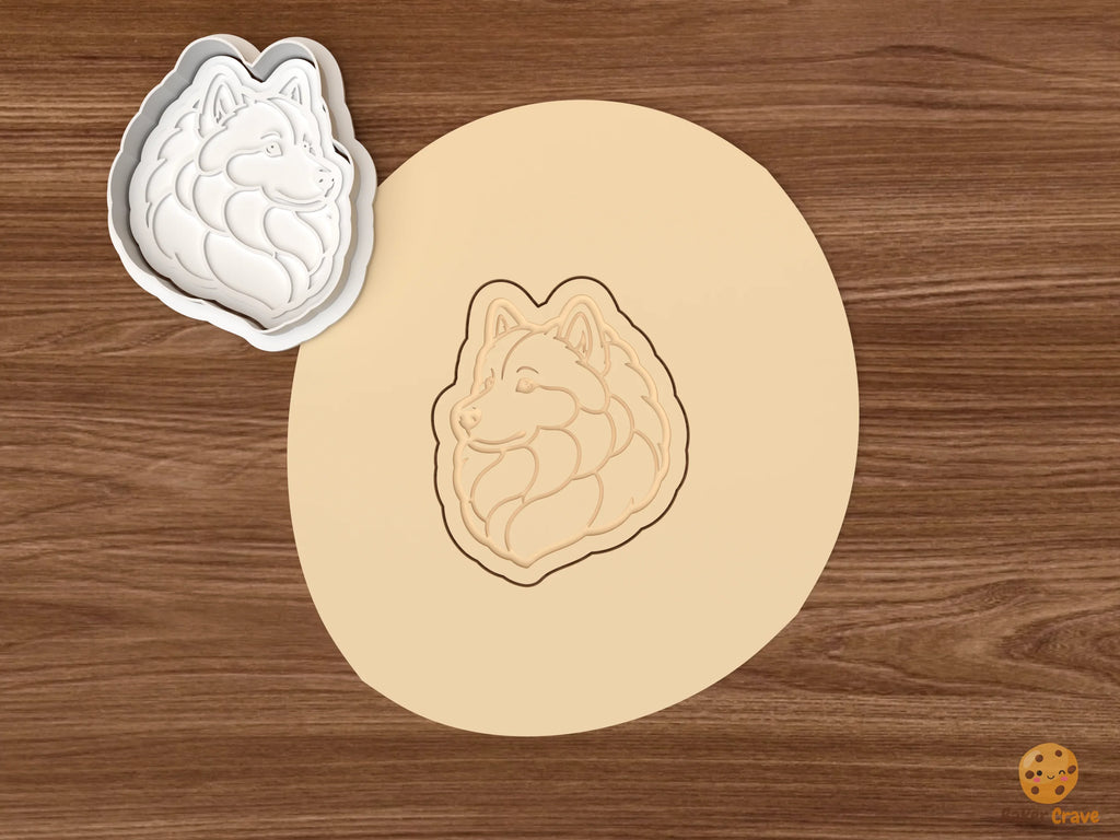Samoyed Dog Cookie Cutter Set STL File - dough samoyed dog head