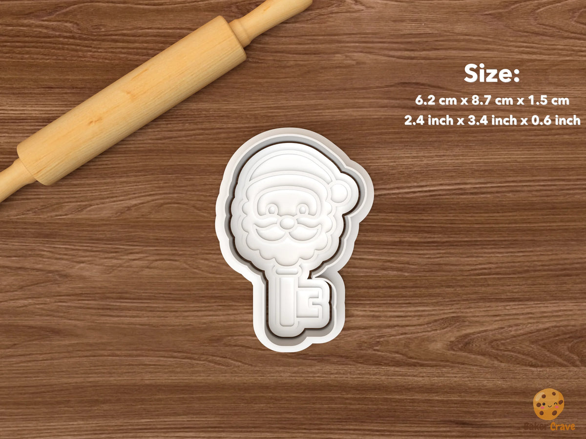 Santa Key Tradition Cookie Cutter Set STL File - single santa face