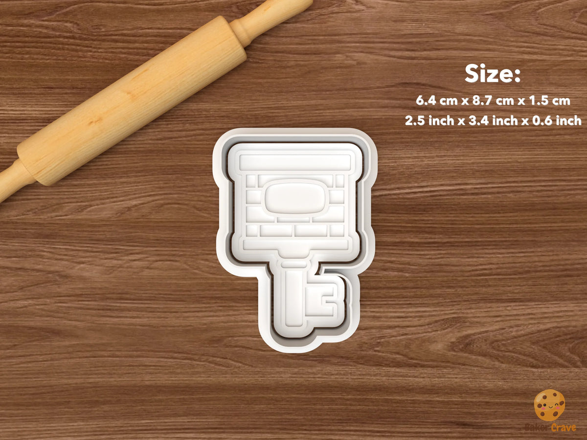 Santa Key Tradition Cookie Cutter Set STL File - single fireplace