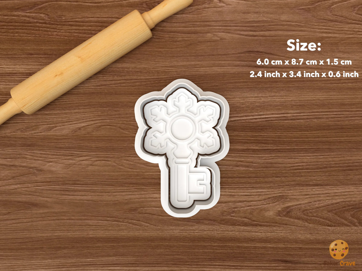 Santa Key Tradition Cookie Cutter Set STL File - single snowflake