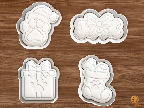 Santa Paws Cookie Cutter Set STL File