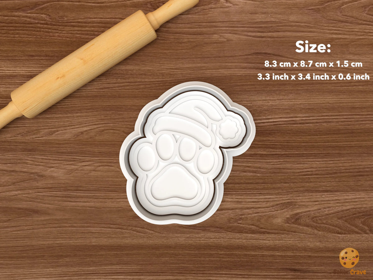 Santa Paws Cookie Cutter Set STL File
