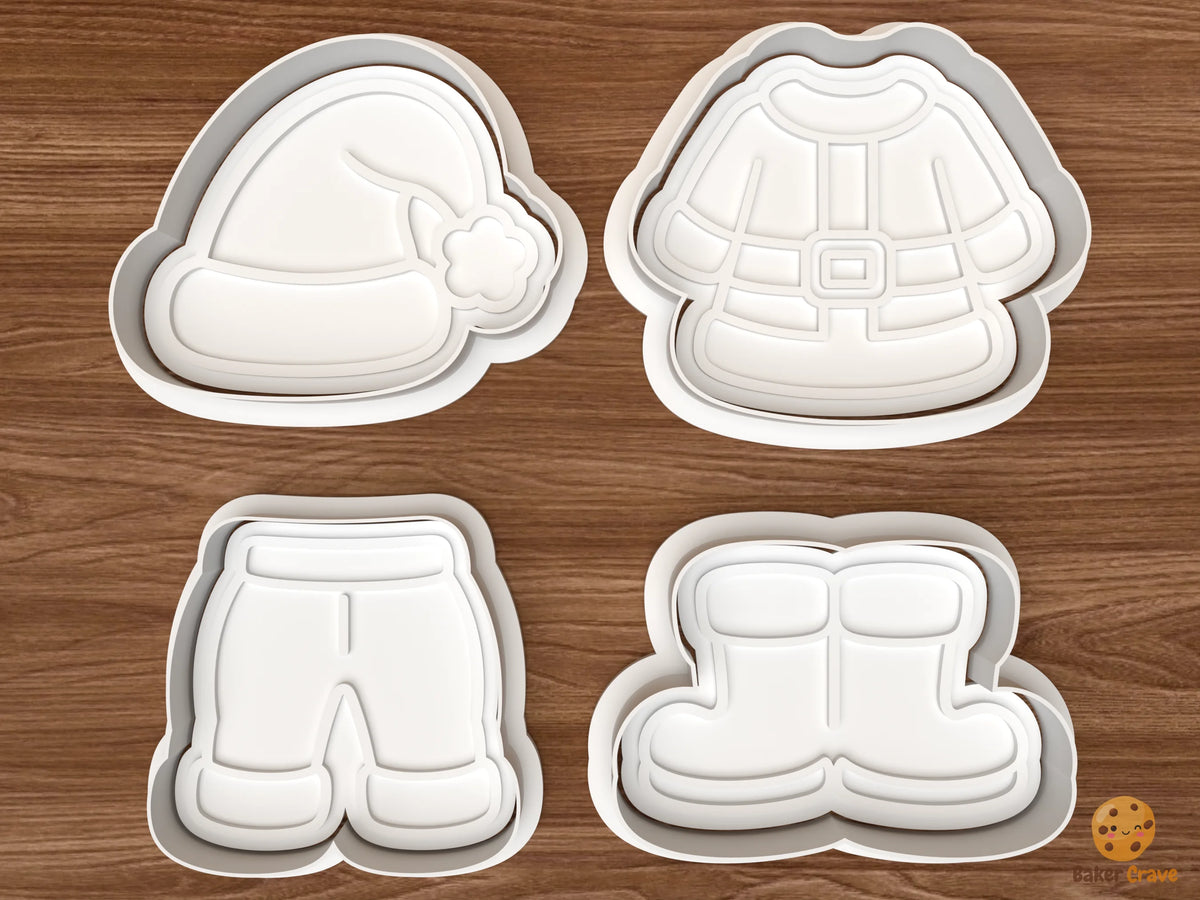 Santas Wardrobe Cookie Cutter Set STL File