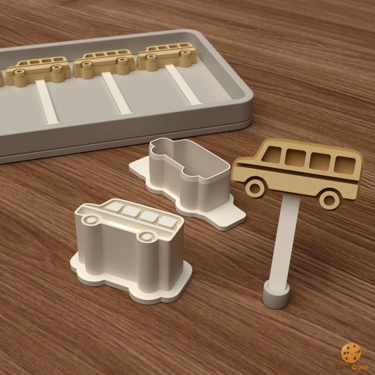 School Bus Cake Pop Mold STL File