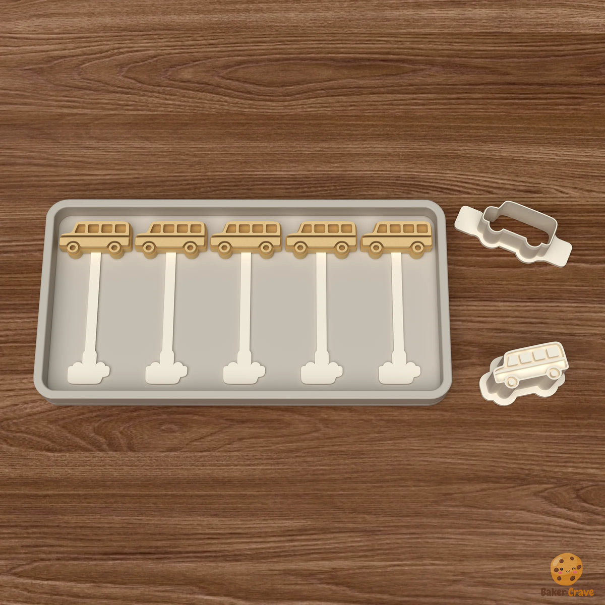 School Bus Cake Pop Mold STL File