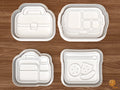 School Lunchbox Cookie Cutter Set STL File