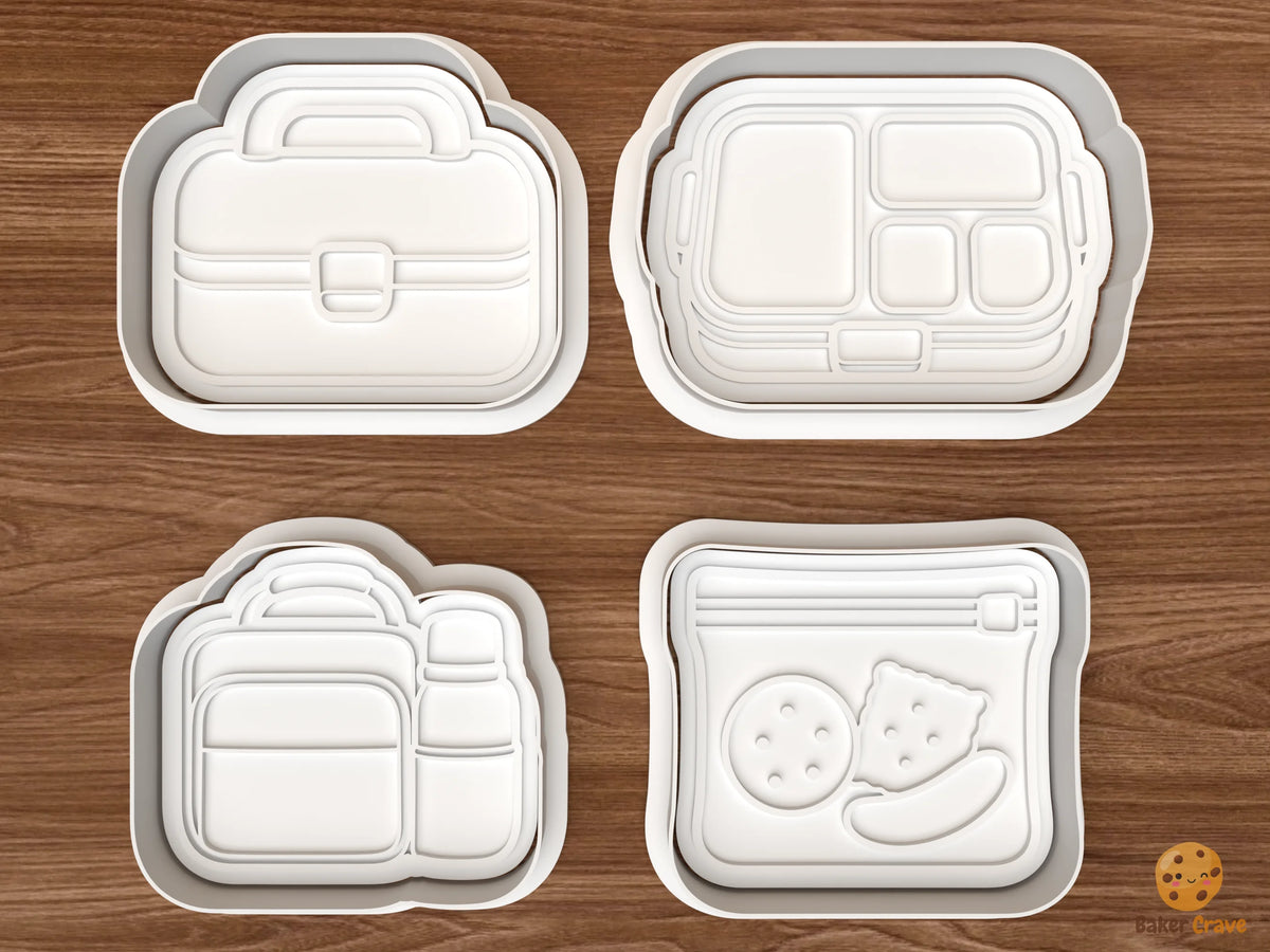 School Lunchbox Cookie Cutter Set