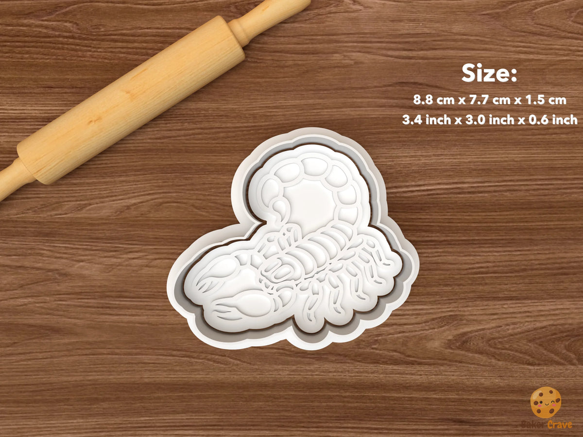 Scorpion Cookie Cutter Set - single scorpion side view 2