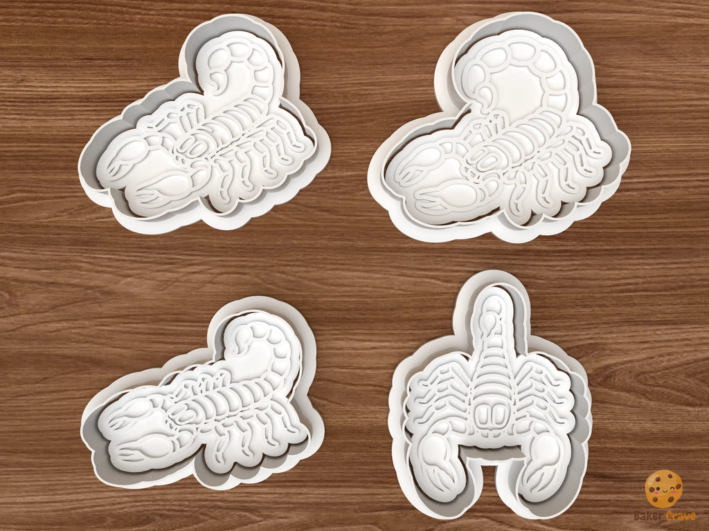 Scorpion Cookie Cutter Set STL File - 01 set main