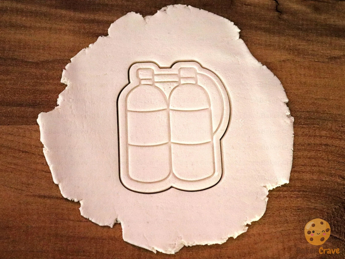 Scuba diving Cookie Cutter Set STL File - scuba4