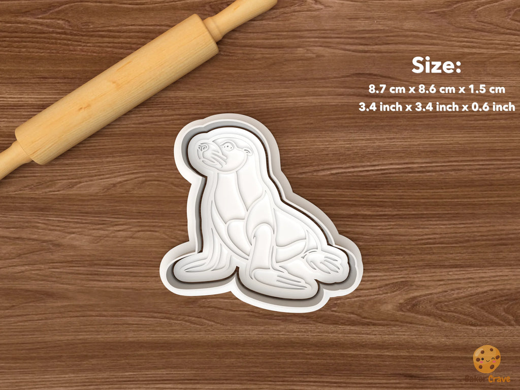 Sea Lion Cookie Cutter Set STL File - single seated sea lion