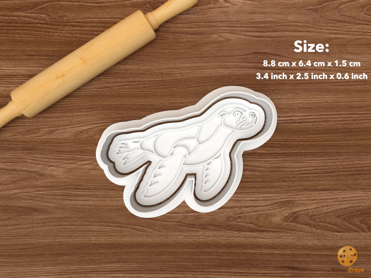 Sea Lion Cookie Cutter Set - single swimming sea lion