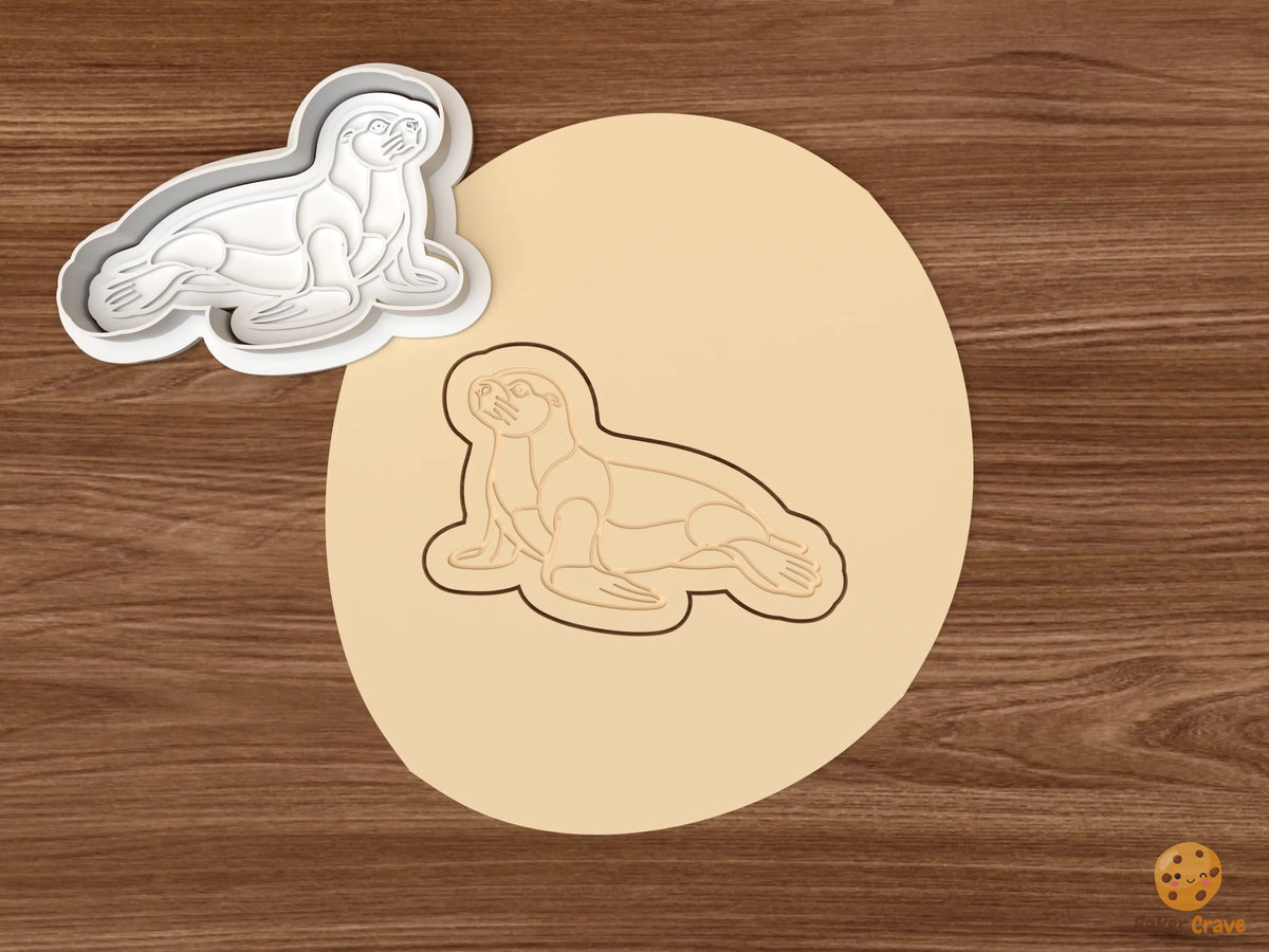 Sea Lion Cookie Cutter Set - dough lying sea lion
