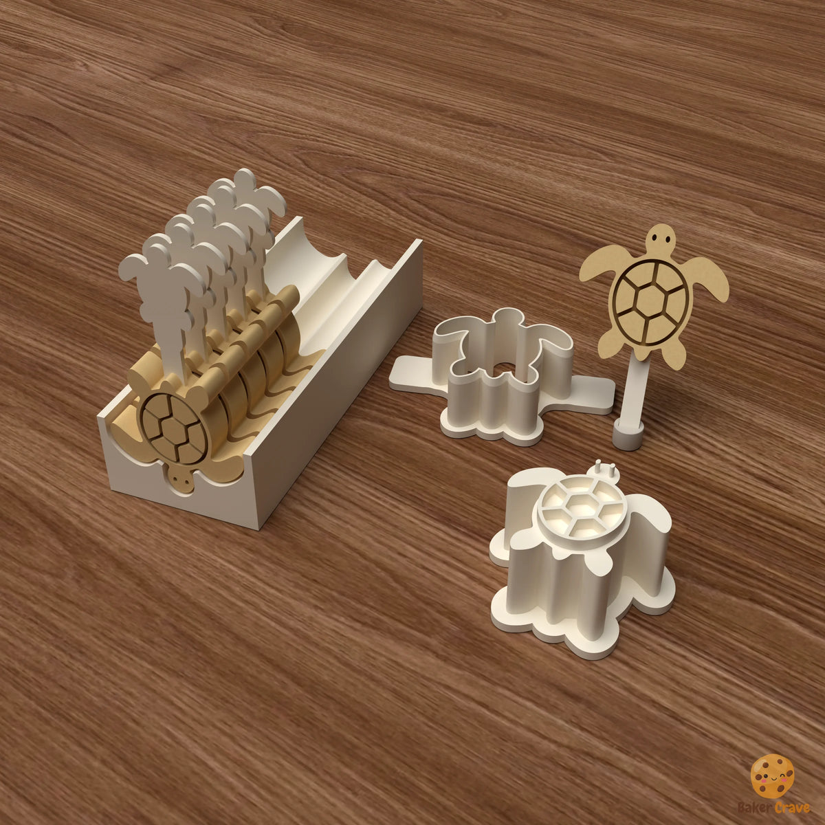Sea Turtle Cake Pop Mold STL File