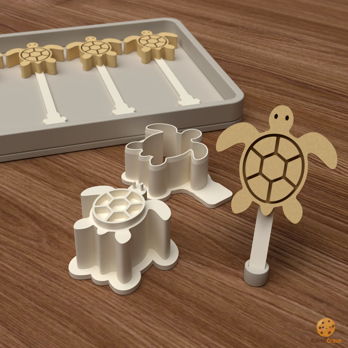 Sea Turtle Cake Pop Mold STL File