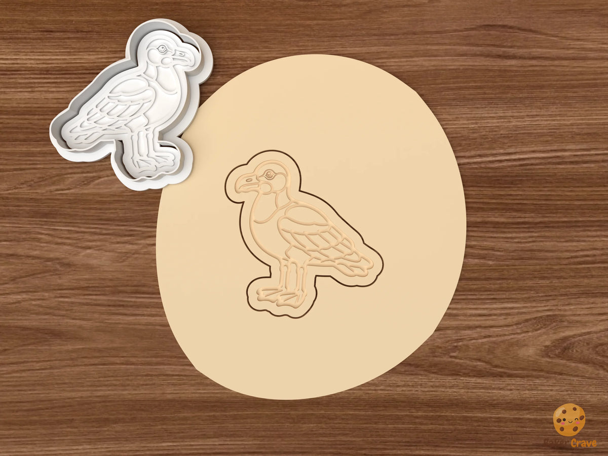 Seagull Cookie Cutter Set - dough standing seagull