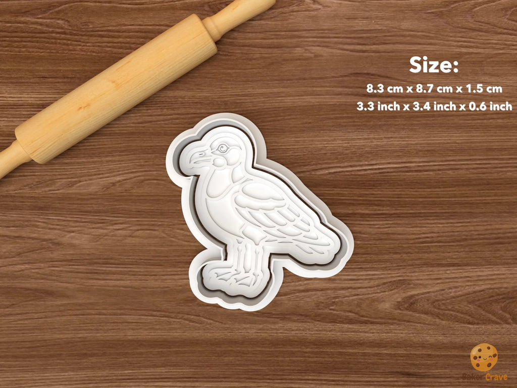 Seagull Cookie Cutter Set STL File - single standing seagull