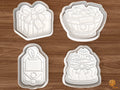 Secret Santa Gift Exchange Cookie Cutter Set STL File - 01 set main