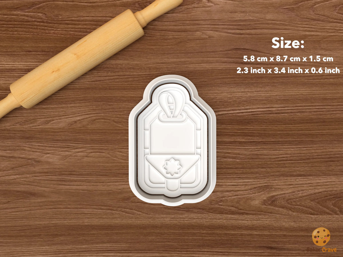 Secret Santa Gift Exchange Cookie Cutter Set STL File - single gift tag