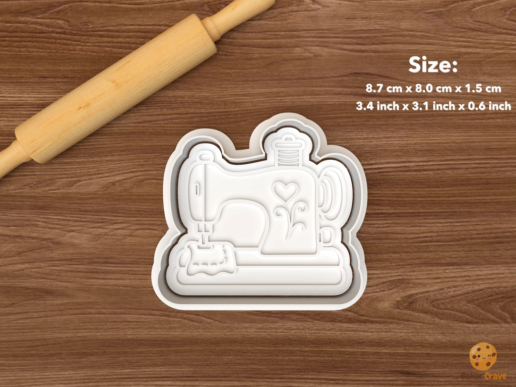 Sewing Quilting Cookie Cutter Set STL File - single sewing machine