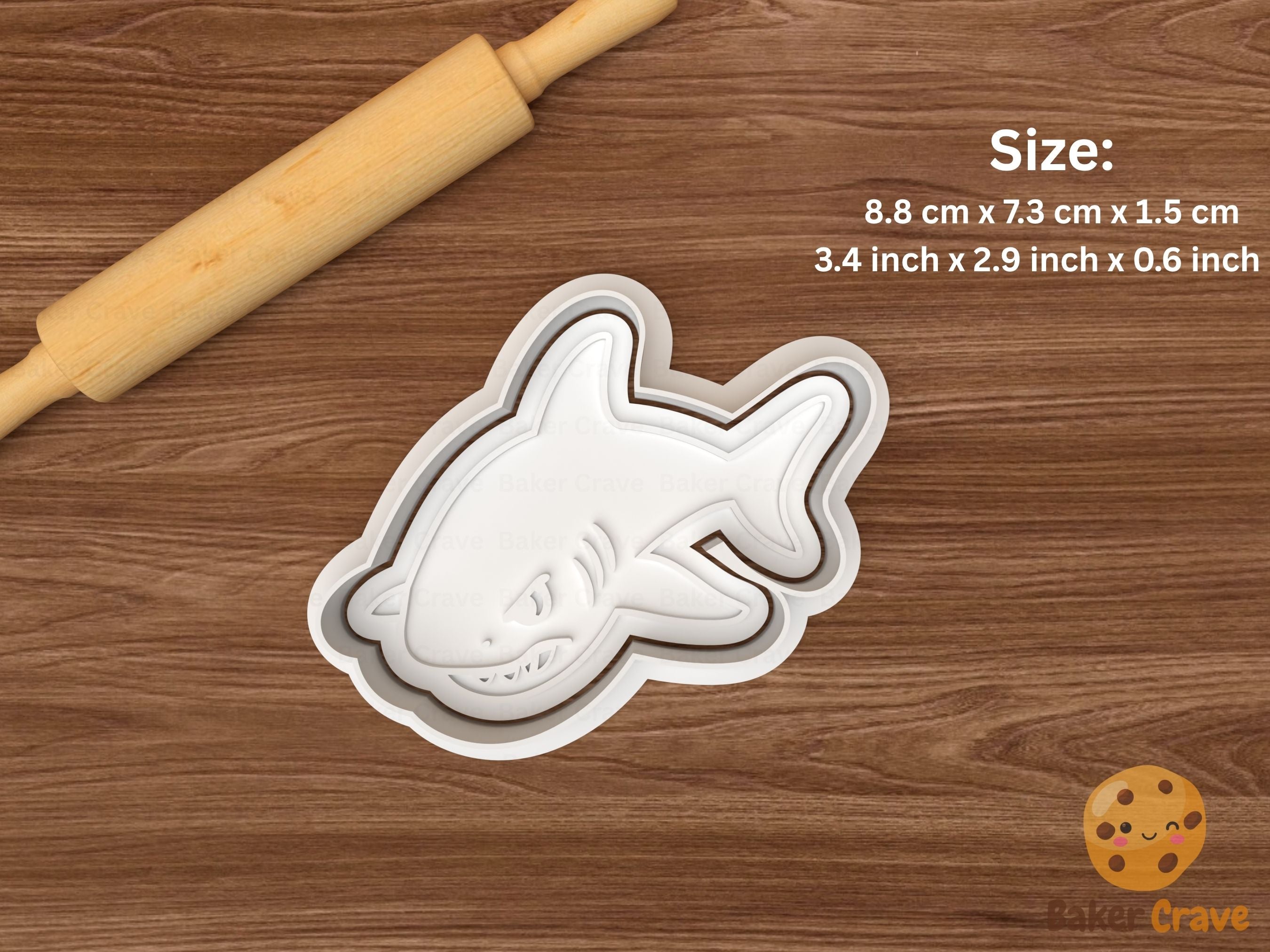 Shark Cookie Cutter Set STL File - shark11
