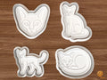 Siamese Cat Cookie Cutter Set STL File - 01 set main
